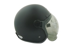 Vintage Open Face Helmet-  With Bubble Shield Visor